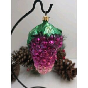 Christopher Radko 2000 Grape Bounty 6" Glass Christmas Ornament 00-405-0 Grapes